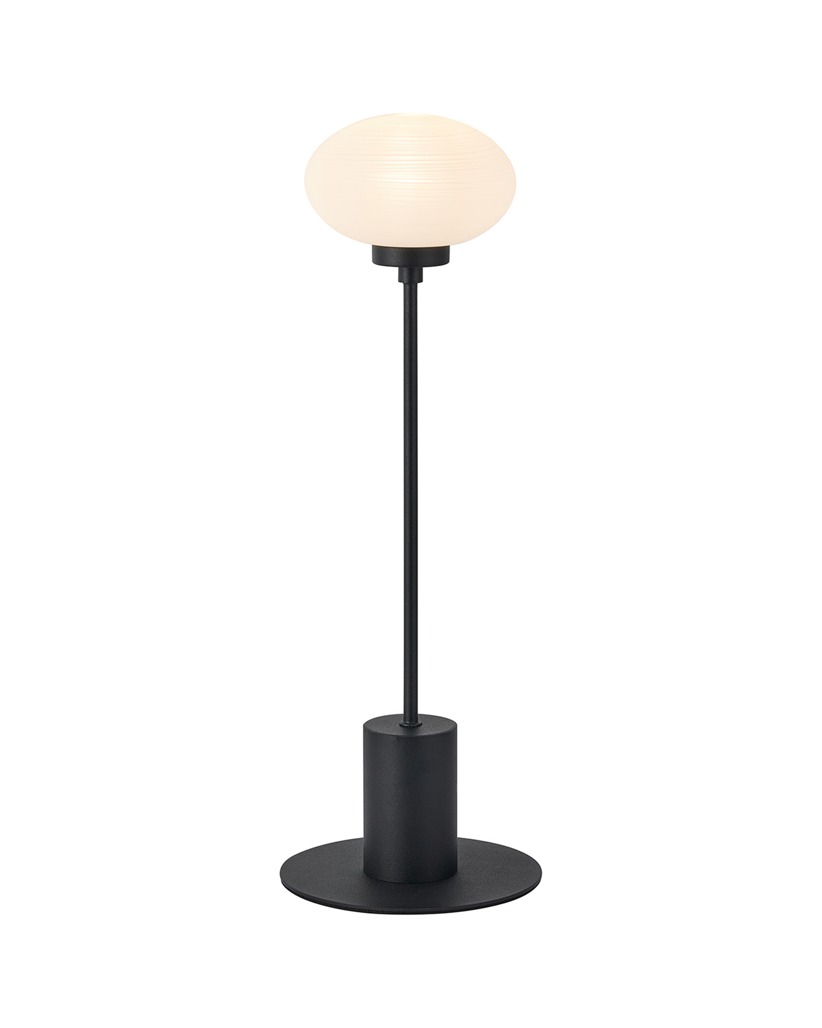 D0974BL/A/OP  Addie Table Lamp, 1 Light G9, Satin Black/Opal A Glass